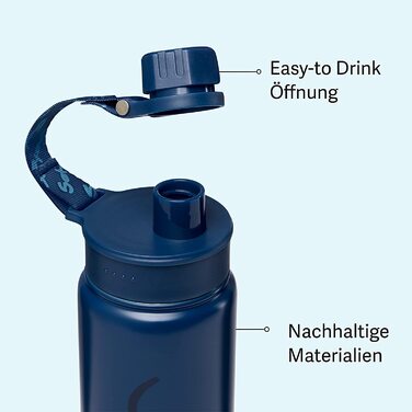 Пляшка для пиття Satch з нержавіючої сталі, що не містить бісфенолу А, об'ємом 0,5 л, герметична і газована, підходить як для гарячих, так і для холодних напоїв.