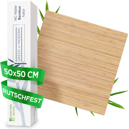 Зелений та сучасний бамбуковий нековзний килимок для ванної кімнати 80x50 / бамбуковий килимок для ванної кімнати ванна кімната / дерев'яний килимок для душу гігієнічний / дерев'яний килимок для підлоги / бамбуковий килимок як килимок для ванної / туалетного килимка (50x50)