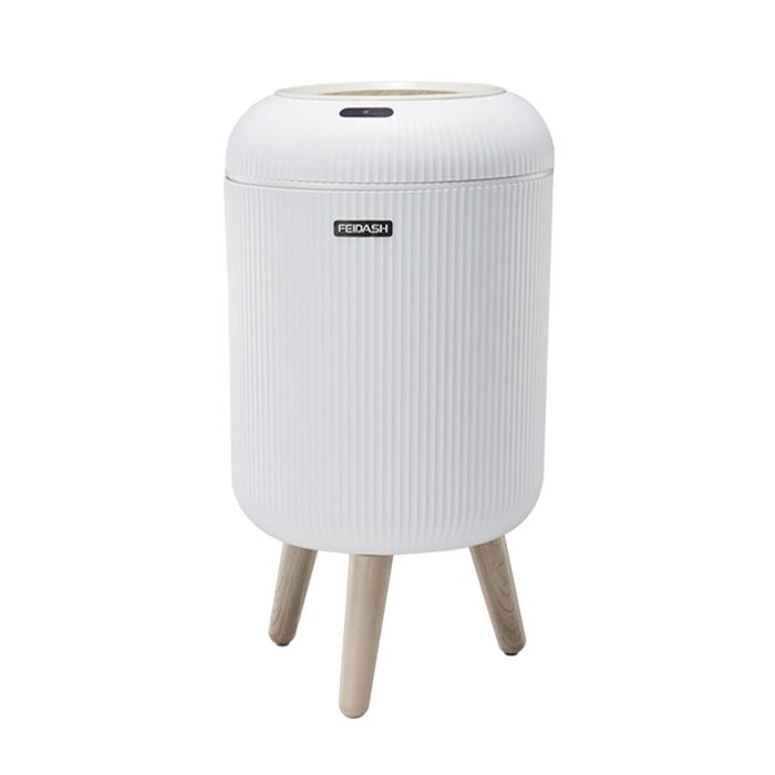 Автоматичний сміттєвий бак з сенсором 12L - Білий сміттєвий бак з датчиком для кухні, ванної кімнати, офісу та туалету. Безшумний, волого- та герметичний, з ніжками.