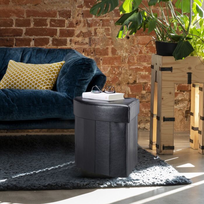 Relaxdays Кутовий пуф з місцем для зберігання