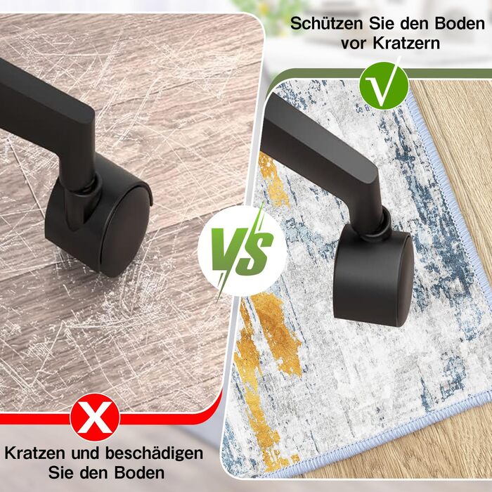 Захисна килимок під офісний стілець WTHYGB для захисту підлоги (90x120 см, синьо-жовтий)