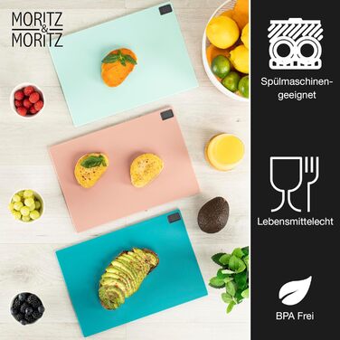 Набір обробної дошки 32 x 22 см з підставкою, 3 предмети, різнокольоровий Moritz & Moritz