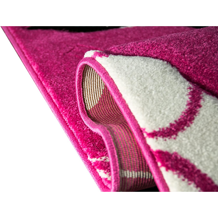 Дитячий килимок ігровий килимок для дитячої кімнати килим Єдиноріг дизайн з контурним вирізом Рожевий крем Бірюзовий розмір (120 см круглий)