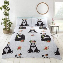 Комплект постільної білизни Rapport Panda для односпального ліжка, Розмір 135 х 200 см односпальний - 135 см х 200 см різнокольоровий