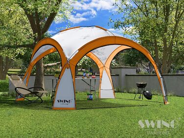 Альанка Swing & Harmonie DomeShelter 3,6x3,6 м з підсвічуванням помаранчева