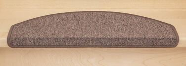 Ступінчасті килимки Metzker Ariston Світло-коричневий напівкруглий комплект з 15 предметів I без килимового покриття (ступінчасті килимки напівкруглий комплект з 15 предметів, бігунки 80 x 125 см (BxL))