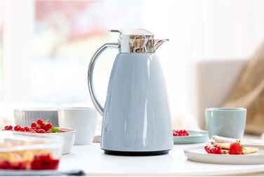 Термос Emsa Campo 1л з Quick Tip, блакитний | З нержавіючої сталі, 12 год тепла, 24 год холоду | Легке миття