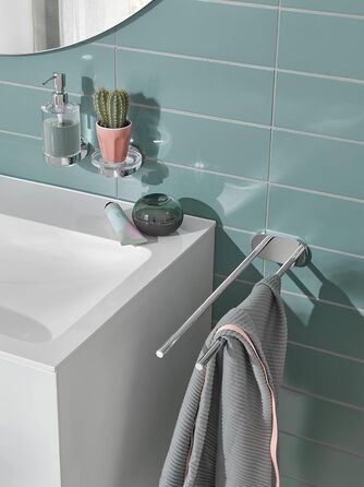 Тримач для рушників Emco Round 2-х секційний настінний, металевий, хром