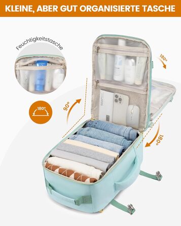 Рюкзак LOVEVOOK для ручної поклажі Ryanair (40x20x25 см) – чорний (м'ятний), для ноутбука 13.3