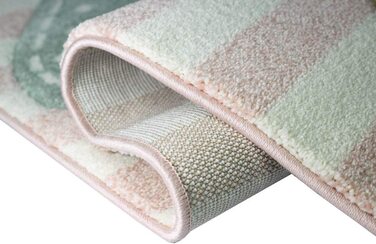 Килим-мрія Дитячий килим у формі серця килим для дитячої кімнати для дівчаток в рожево-фіолетово-зеленому кольорі (160x230 см)