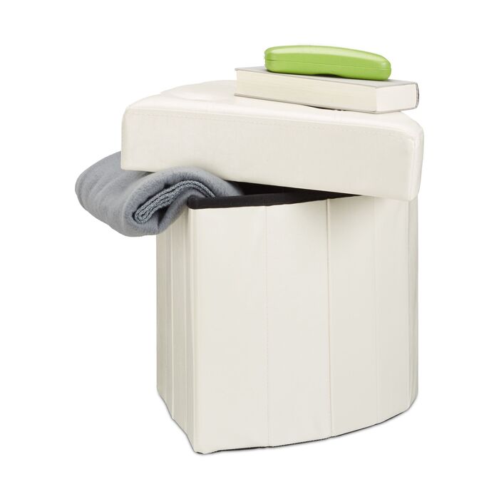 Relaxdays Кутовий пуф з місцем для зберігання