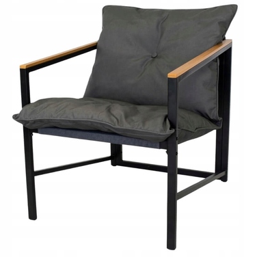 Комплект садових меблів Escal, метал, чорний, 4 предмети