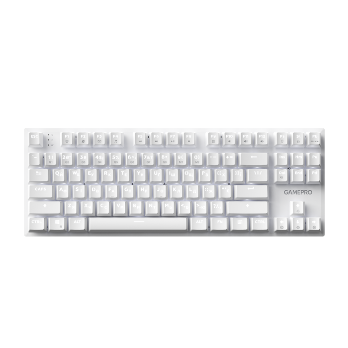 Дротова механічна клавіатура GamePro Genesis Joker (MK124W) 87% Red switches