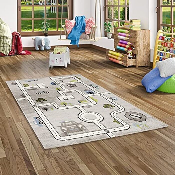 Дитячий килим Pergamon Maui Kids Street Grey в 5 розмірах (80 х 150 см)