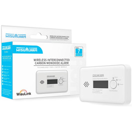 Датчик вуглекислого газу (CO) з LCD дисплеєм, 10 років роботи батареї, сертифікат TÜV, бездротовий