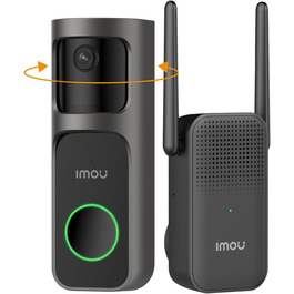 Відеодзвінок Imou DB2S 2K (3MP) WiFi з дзвінком, AI-розпізнавання людей, нічне бачення 5м, двосторонній аудіо, SD-карта