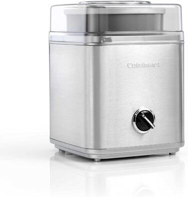 Машина для морозива Cuisinart Deluxe Виробник заморожених йогуртів і сорбетів 2 л 25 хв 5 років гарантії Срібло ICE30BCU