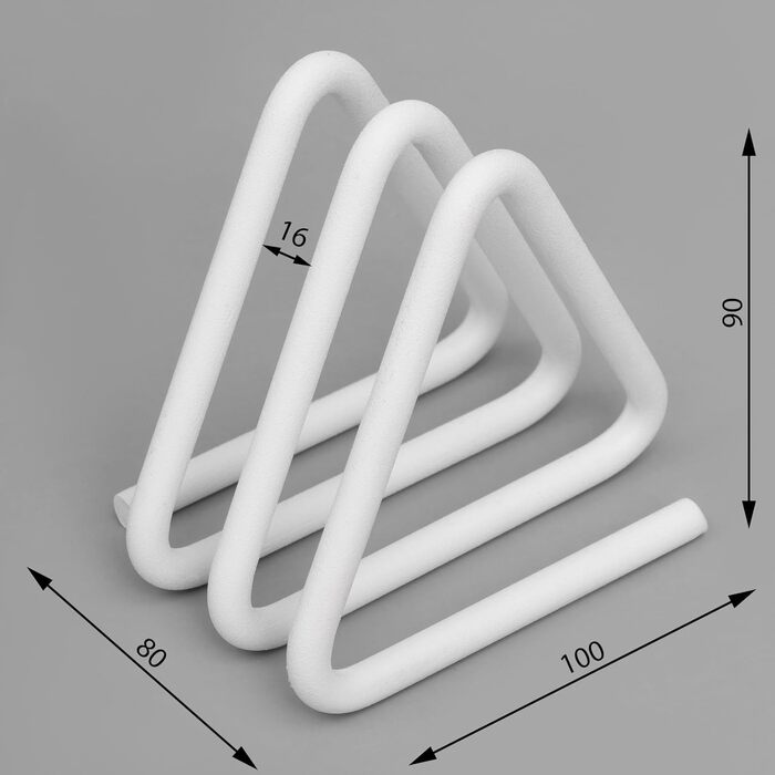 Тримач для серветок, для кухні, трикутний геометричний дизайн метал, застосувати домашню кухню ресторан для пікніка вечірка (білий)