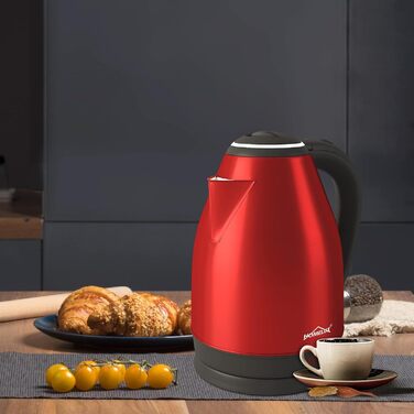 Чайник з нержавіючої сталі HOMELUX 1,8 л, 1500 Вт, бойлер для гарячої води без бісфенолу А, високошвидкісний проточний водонагрівач з автоматичним відключенням і технологією захисту від википання, підходить для кави, чаю, червоного