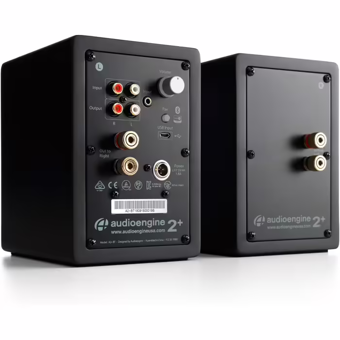 Акустична система Audioengine A2 Plus Bluetooth 60 Вт для комп'ютера та геймінгу, чорна