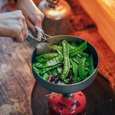 Набір посуду iBasingo Titan для кемпінгу: каструля 1.9L та сковорода 900ml з кришкою. Легкий, портативний, з кришкою, для приготування їжі на відкритому повітрі та вдома. Ti2057C