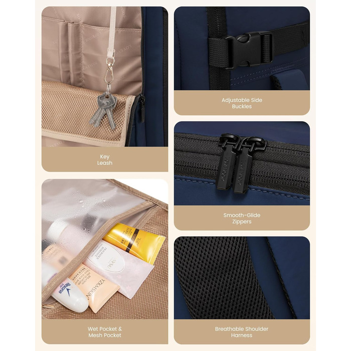 Рюкзак ручної об'єм OVEVOOK: дорожній, 40л, для ноутбука 17