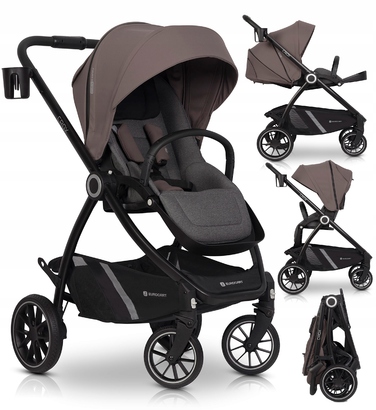 Дитячий прогулянковий візок Euro-Cart Crox, рожевий, з реверсивним сидінням, 0-22 кг