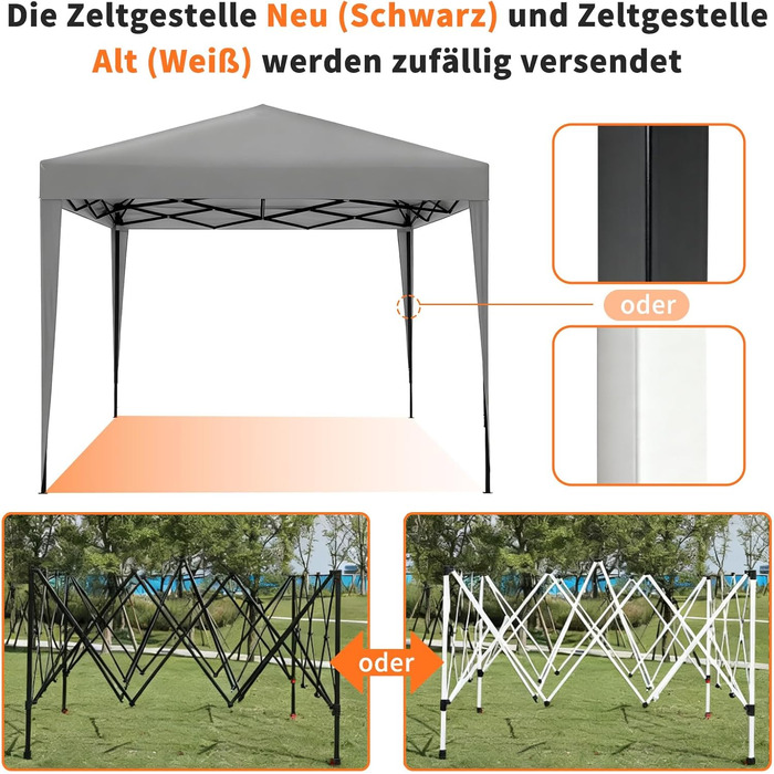 Павільйон 3x3 з 4 стінками, розкладний, стабільний, з сумкою для перенесення, зимостійкий, захист від сонця UV 50+, регульована висота, для вечірок, саду, відпочинку на природі, сірий