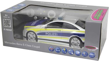 Модель Mercedes-Benz E350 Coupe 1:16 JAMARA 410023, 2.4GHz, світло-звукові ефекти (сирена, сигналізація, блимання, 4 швидкості)