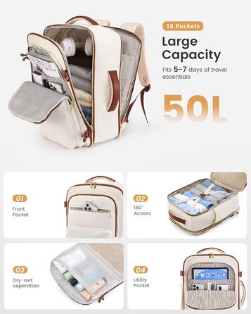 Чорний дорожній рюкзак OVEVOOK для ноутбука 17.3