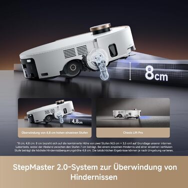 Робот-пилосос Mova V50 Ultra Complete з функцією миття: 24000 Па, 6 см перешкода, RGB AI, LED, 80°C миття, 63°C сушка, DuoSolution, Tricut