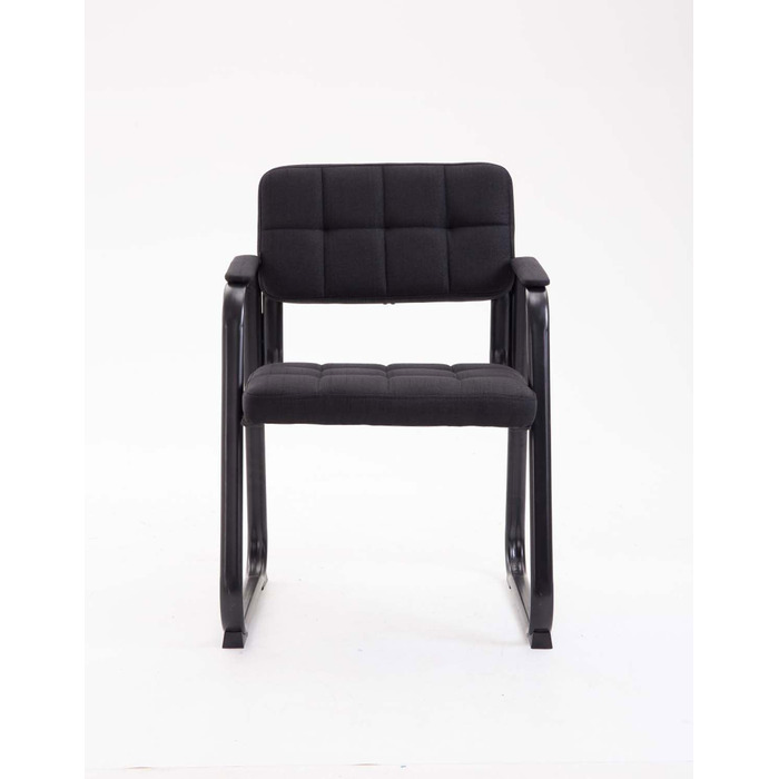 Зручний крісло для відвідувачів Canada B з підлокітниками та м'яким сидінням, для зони очікування, чорний колір