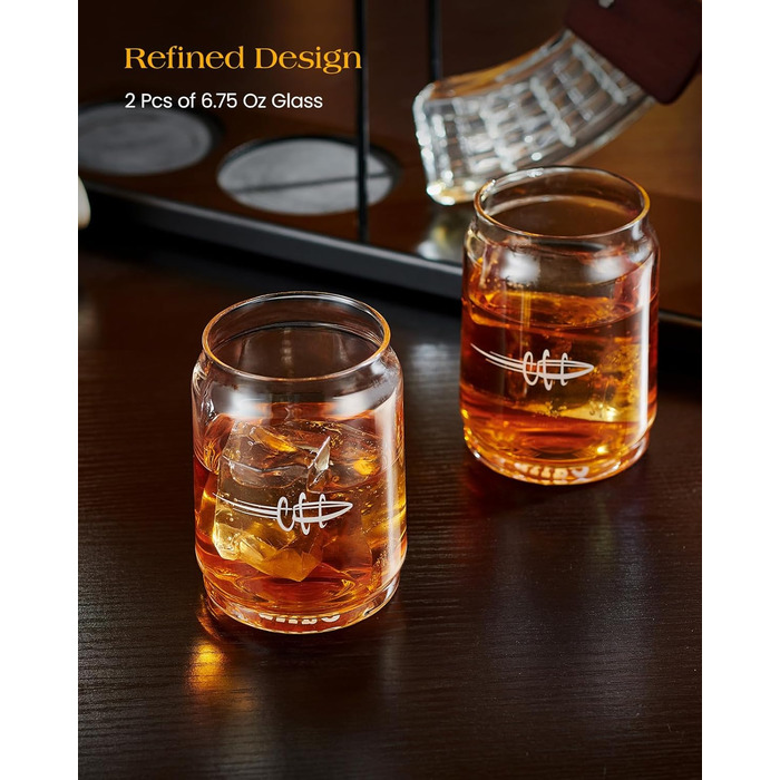 Набір для віскі Kollea: декантир та дозатор, 190 мл + 520 мл, унікальний подарунок для чоловіків