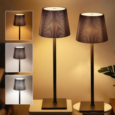 LED акумуляторні настільні лампи Xiake (2 шт), регулювання яскравості 2700K-6000K, IP54, 3 кольори, для дому та саду