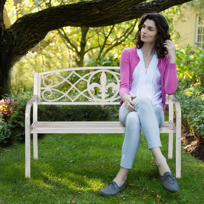 Лавочка для саду Relaxdays з металу