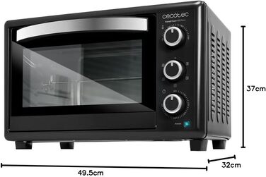Мультиварка Cecotec Bake&Toast 1090 Black: 1000 Вт, 30 л, таймер, регулювання температури, решітка-гриль, лопатка
