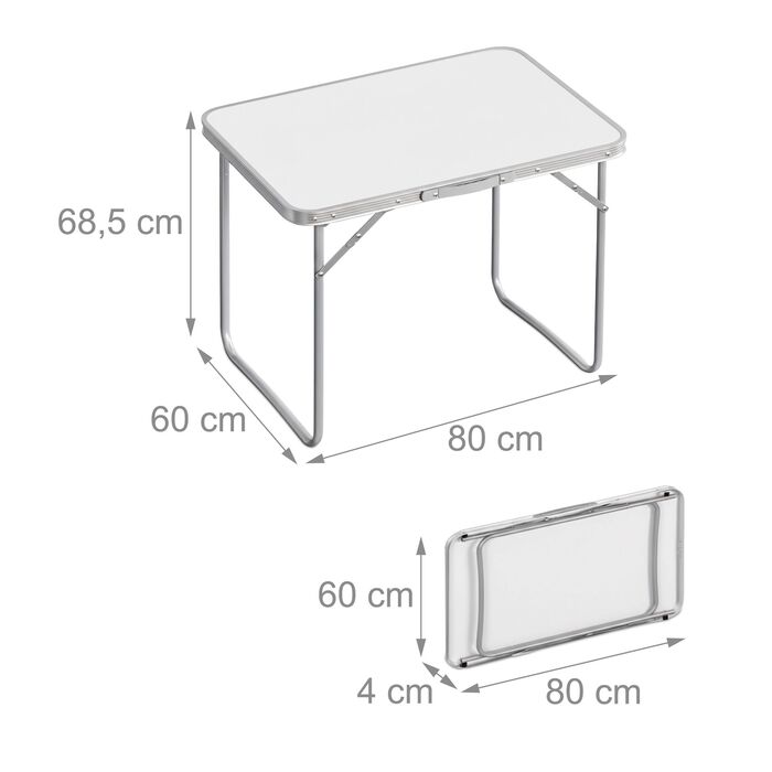 Зручний розкладний туристичний столик Relaxdays