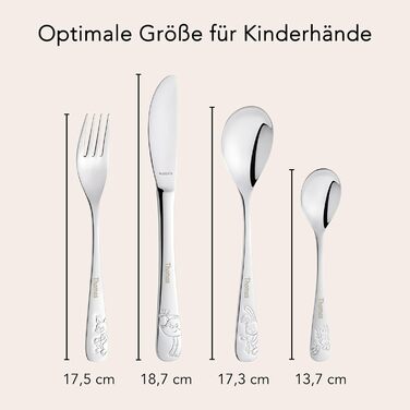 Дитячий набір столових приборів Kinderbesteck з гравіюванням імені, від 3 років, персоналізований, подарунок на хрещення, день народження, дитячий посуд, ферма (Друзі лісу)