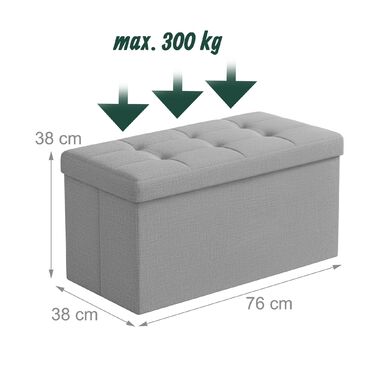 Relaxdays Складний табурет на 80 літрів з МДФ