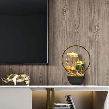 Фонтанчик для дому та саду Zimmerbrunnen LED: сучасний декор з підсвічуванням та безшумною помпою, 28 см