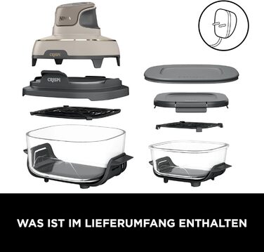 Ninja CRISPi Airfryer – фритюрниця-конвекційна піч, 3.8 л, 4-в-1, 1700 Вт, Stone Gold FN101EUSTGD