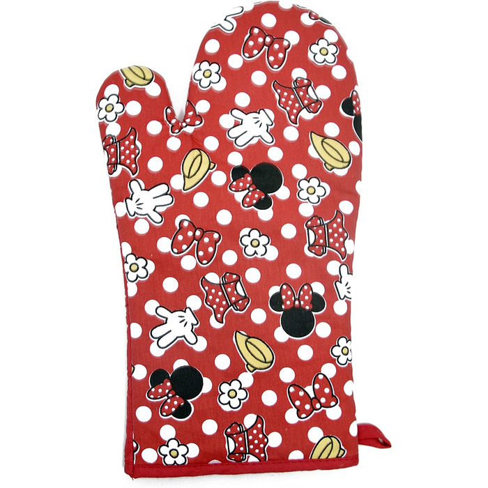 Кухонний гарнітур для рукавиці Disney і кухонний рушник для посуду 3 шт. (червоний Міккі Мінні) (гниль)