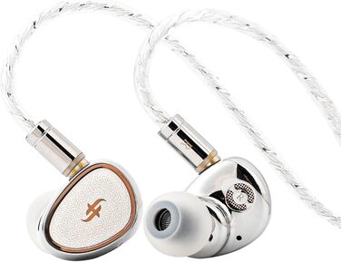 Динамічний вушний монітор LINSOUL SIMGOT EA1000 Fermat 10 мм, HiFi IEM, посріблений кабель OFC