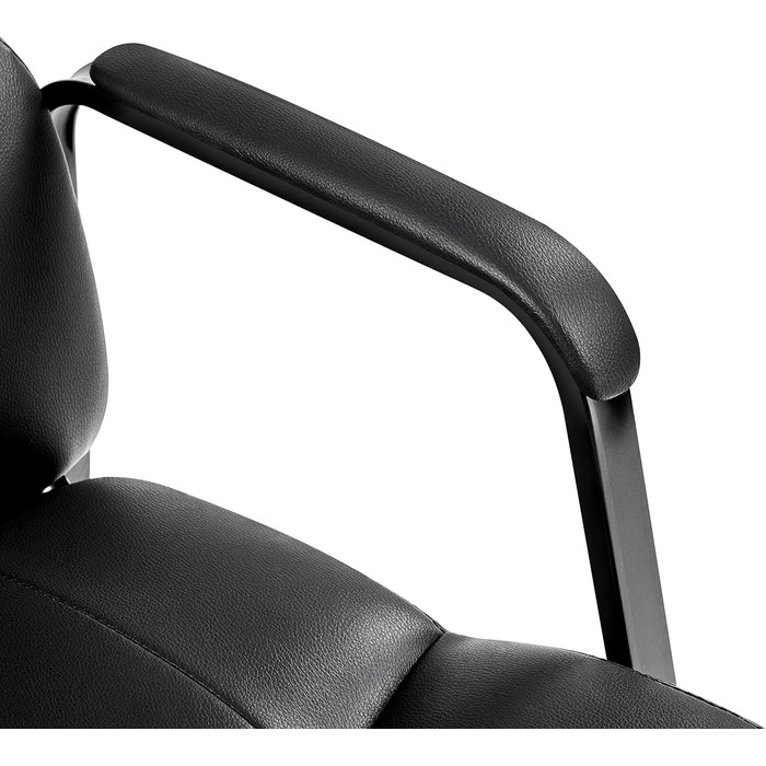 Крісла їдальні Yaheetech (2 шт.) з підлокітниками, чорні, штучна шкіра | Стільці для кухні, вітальні, офісу