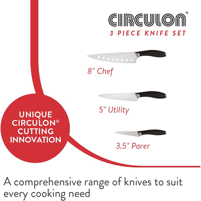 Набір ножів Circulon Messer-Set з нержавіючої сталі (3 шт.)