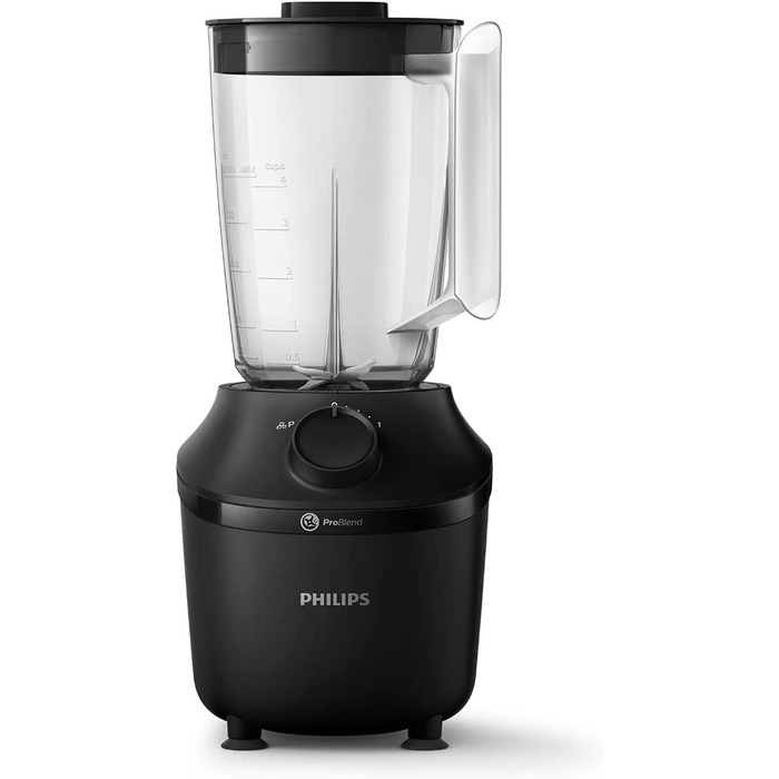 Блендер Philips HR2041/41 450 Вт, ProBlend, 1,9 л, пластикова чаша, з пляшкою, чорний