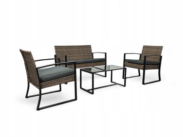 Комплект садових меблів NM-08 MTG, техноротанг, світло-коричневий