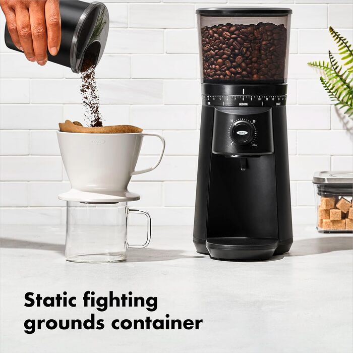 Кавомолка OXO Brew з конічним жорном, матовий чорний колір (8722600)