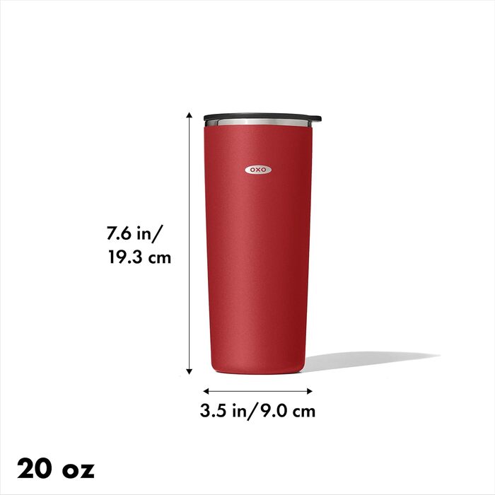 Термокружка OXO Strive з кришкою-ковзавкою, 473 мл, (590 г, Гранат)