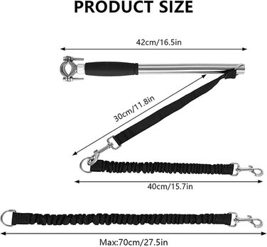 Велосипедний повідець Rehomy для собак, з функцією гучного зв'язку, висувний, для домашніх тварин, собак, тренувальний повідець, для тренувань, бігу підтюпцем, їзди на велосипеді і зняття